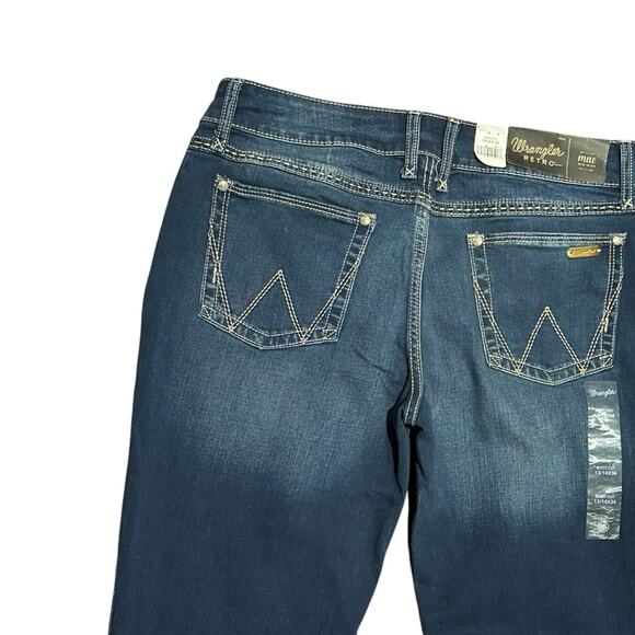 Wrangler Retro Women's 13/14 x 34 Bootcut Blue Jeans NWT - Picture 3 of 10